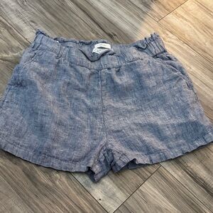 C.C California Women's Blue Linen Shorts Small